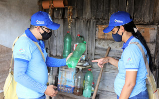 Os agentes de combate às endemias estão intensificando as visitas em setores com maiores focos de dengue.