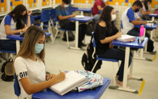  Alunos em sala de aula. 