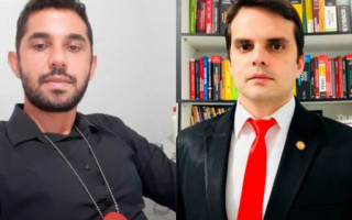 À esq., delegado  José Lucas Melo da Silva e delegado Luís Gonzaga da Silva Neto