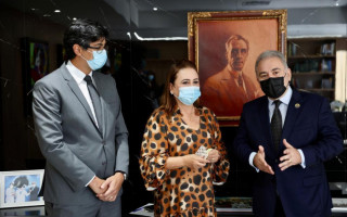 Gestor e Kátia Abreu, representante da Bancada Federal, se reuniram com o Ministro da Saúde, Marcelo Queiroga.