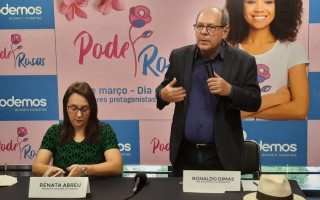 Ronaldo Dimas e a deputada federal Renata Abreu (SP)