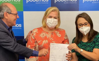 Ângela Maria Silva, recém-filiada ao Podemos e pré-candidata a deputada federal.
