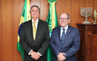 Presidente Jair Bolsonaro e ex-prefeito de Araguaína, Ronaldo Dimas. 