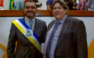 Edison Tabocão durante a posse de Wanderlei Barbosa como governador. 