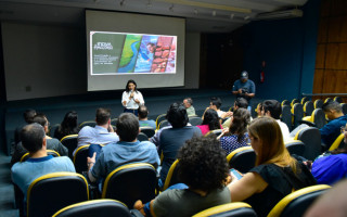 Durante toda a manhã representantes de 30 negócios inovadores selecionados pelo programa estiveram no auditório do Sebrae.