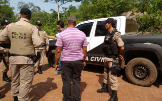 PM e PC durante buscas a desaparecidos na Zona Rural de Xambioá.
