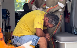Depois de receber atendimento, a polícia deu cumprimento ao mandado de prisão para cumprimento de pena. 