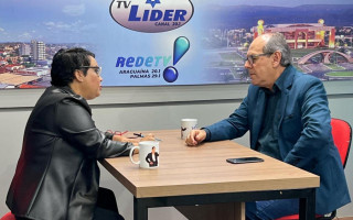 Pré-candidato ao governo do Estado Ronaldo Dimas em entrevista a Silene Borges. 
