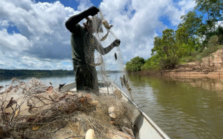  Em apenas quatro meses, Naturatins já retirou das águas mais de 18 mil metros de redes usadas em pesca predatória.