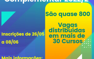 Inscrições podem ser realizadas até o dia 8 de junho.