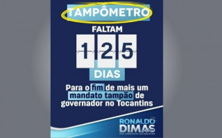 Pré-candidato ao governo Ronaldo Dimas faz contagem regressiva para saída de Wanderlei. 