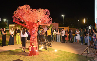 O monumento está na exposição Janelas CASACOR, no Espaço Cultural em Palmas, no estande da instituição.