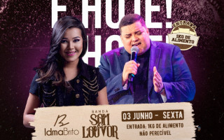  Gospel com Idma Brito e Banda Som & Louvor acontece nesta sexta-feira, 03.