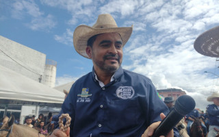 Governador Wanderlei Barbosa durante a cavalgada de Araguaína. 