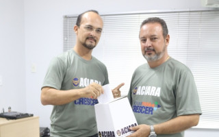 Márcio Parente, atual presidente, e Dearley Kuhn, presidente eleito.