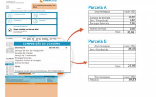 Simulação com base em consumo no valor de R$ 100,00
