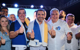 Evento de lançamento da candidatura a deputado federal de Alexandre Guimarães (Republicanos).