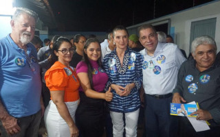 Candidato ao senado, Carlos Amastha, em reunião com lideranças evangélicas em Palmas. 