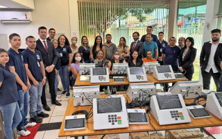 O promotor Eleitoral da 27º Zona Eleitoral, Rui Gomes Pereira da Silva Neto, participou das cerimônias.