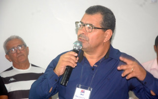 Vereador Lúcio Campelo (PR) na coletiva de anúncio da pré-candidatura de Dimas ao Governo.