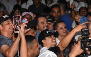 Wanderlei Barbosa durante o último comício dessa campanha em Araguaína. 