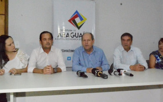 A coletiva de imprensa e assinatura do contrato foram realizadas na manhã desta quarta-feira (6)