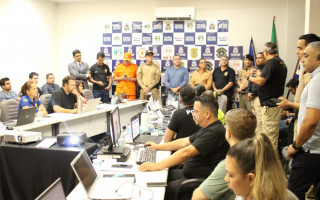 As ações de segurança foram acompanhadas em tempo real no Gabinete de Monitoramento