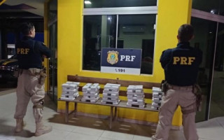 Drogas apreendidas pela PRF em Guaraí.
