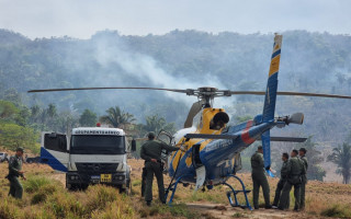 Incêndio florestal atinge Parque Estadual Serra das Andorinhas, município de São Geraldo do Araguaia (PA), divisa com Xambioá.