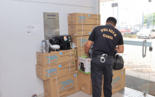 Objetos recuperados pela Polícia Civil 