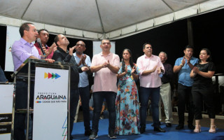 Mais de 300 moradores estiveram presentes na cerimônia de entrega da UBS do Distrito Novo Horizonte