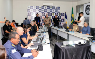 As ações de segurança foram acompanhadas em tempo real no Gabinete de Monitoramento.