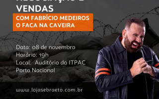 Palestra será ministrada pelo treinador de equipes Fabrício Medeiros, o Faca na Caveira.