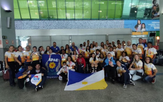A delegação do Tocantins desembarcou em Palmas neste sábado, 26, trazendo 51 medalhas.