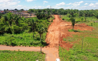 Após o recapeamento total do Bairro JK, outra melhoria em execução é o novo acesso à TO-222.