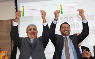 Governador do Tocantins, Wanderlei Barbosa e o vice-governador, Laurez Moreira, receberam diplomação em ato, no TRE-TO 