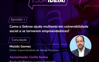 O programa vai ao ar toda quarta-feira às 18hs nas contas oficiais do Sebrae Tocantins