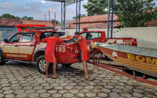 Bombeiros fazem buscas na zona rural