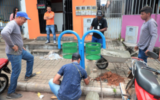 A implantação dos equipamentos começou nesta quarta-feira, 8, na Avenida Prefeito João de Sousa Lima