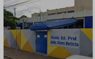 Foto da escola alvo das mensagens de ameaças 