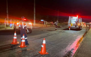 Acidente ocorreu na noite de sábado. 