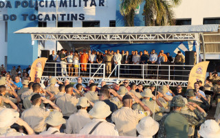 Policias militares do Tocantins que atuaram na Operação Canguçu foram recepcionados e homenageados pelo Governo do Estado.