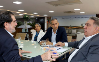 Governador em exercício, Laurez Moreira, recebe representantes do Ministério da Saúde e presidente do Conselho Estadual de Saúde do Tocantins