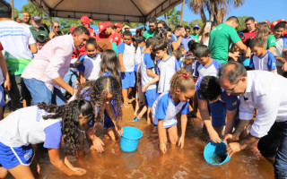 Durante a ação também foram soltos 3 mil alevinos