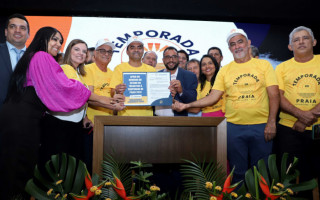 O governador do Tocantins, Wanderlei Barbosa, lançou nesta terça-feira, 13, a programação oficial da Temporada de Praia 2023.