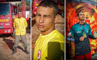 Brigadistas Renaldo Oliveira de Aguiar, Leandro Bezerra Rodrigues e Bombeiro Felipe Gomes Lima