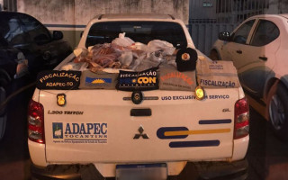 Produtos apreendidos durante a fiscalização 