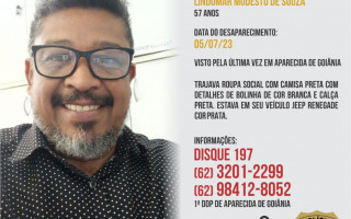 Lindomar Modesto Souza é servidor público de Aparecida de Goiânia. 
