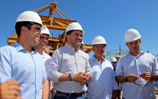Governador Wanderlei visitou obras da ponte sobre o Rio Tocantins e dá início a mais duas obras estruturantes em Porto Nacional. 