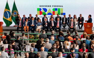 Governador Wanderlei Barbosa em discurso no Palácio do Planalto, em Brasília. 